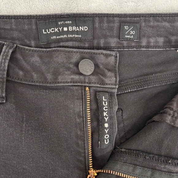 Lucky Brand Lolita Skinny Jeans Black Wash Ankle Women Sz 10 30 (Fits 32.5x28.5) - Picture 7 of 16
